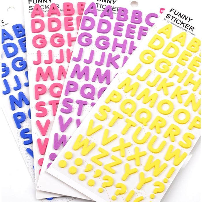 EVA puffy number stickers