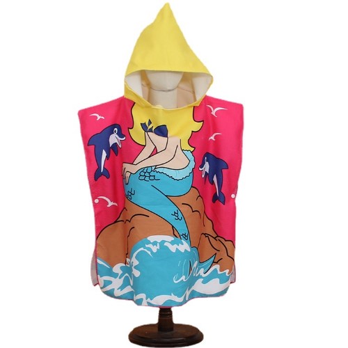 Chilren bath towel with hoodie