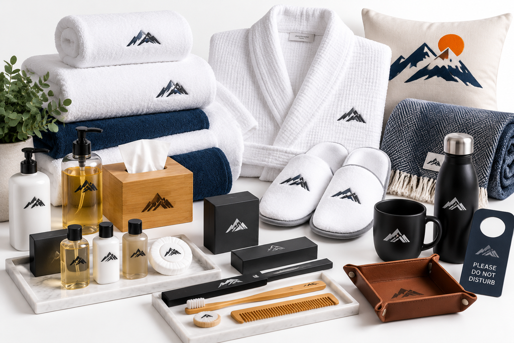 Hospitality supplies sourcing including hotel amenities, towels and guest room products